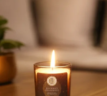 Bourbon and Oakmoss Home Decor Candle Natural Soy Wax