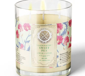 Natural Wax Sweet Pea 3 Wick Candles
