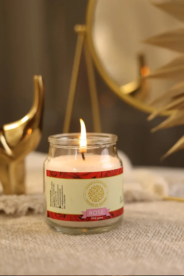 Rose Bell Jar Candle