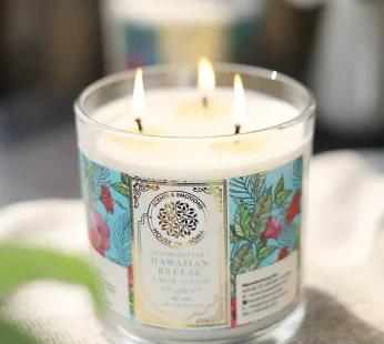Natural Wax Hawaiian Breeze 3 Wick Candles